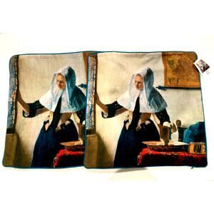Linen Pillowcovers Vermeer The Met Gift Shop Decor 20x20 Christmas Hannukah NWT